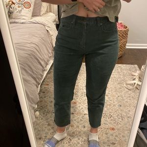 Green or Gray Corduroy Mom Jean